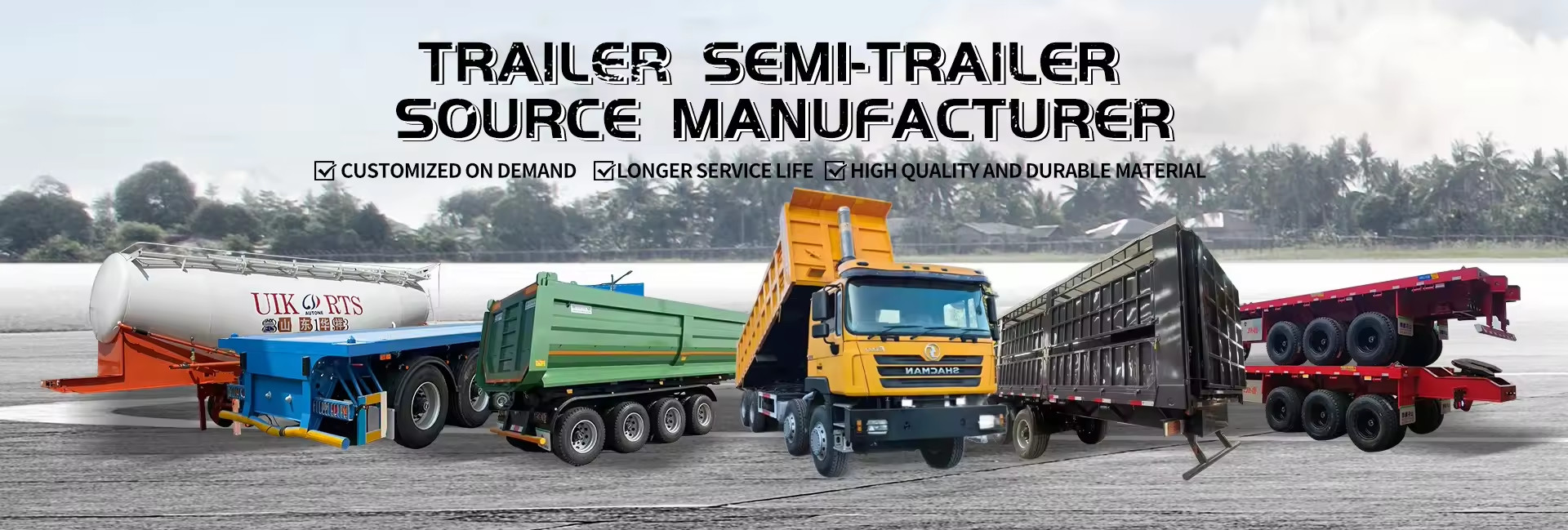 quality Double Flatbed Trailer factory